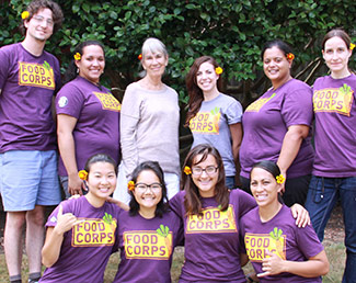 The FoodCorps Hawai‘i 2013-2014 service team. Photo courtesy FoodCorps, Inc.