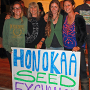 Honoka‘a Seed Exchange organizers (left to right) Marielle Hampton, Lyn Howe, Elizabeth Mallion, and Zoe Kosmas.