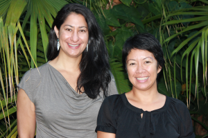 (l-r) Mellon-Hawai‘i doctoral fellow Liza Keānuenueokalani Williams, mentor Vernadette Vicuna Gonzalez, Ph.D.